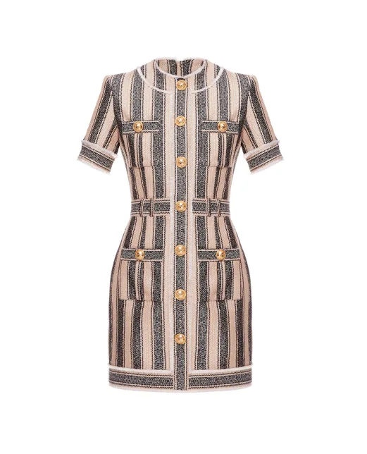 Balmain Твідова сукня - Артикул: XF1R7050XB30
