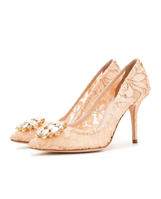 Dolce&Gabbana Мереживні човники Rainbow Lace - Артикул: CD0101-AL198