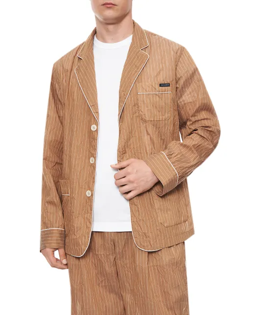 Dolce&Gabbana Рубашка vanity из жатой ткани в полоску (костюм) - Артикул: G2WK2T-FBMFT
