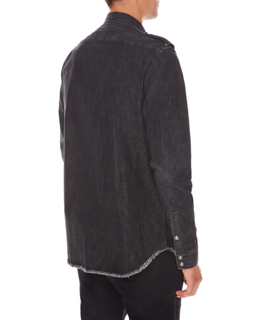 Balmain Джинсовая рубашка - Артикул: WH1HC030146D