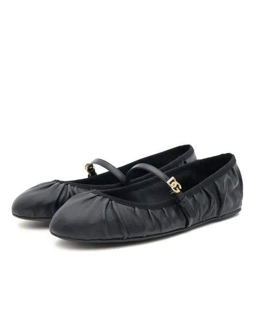 Dolce&Gabbana Шкіряні балетки Vally - Артикул: CB0257-AD137