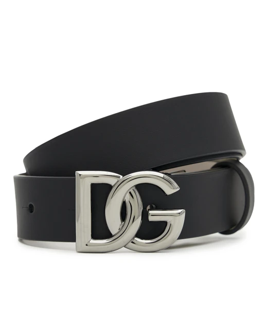 Dolce&Gabbana Дитячий ремінь із телячої шкіри з логотипом - Артикул: EC0083-A3M29
