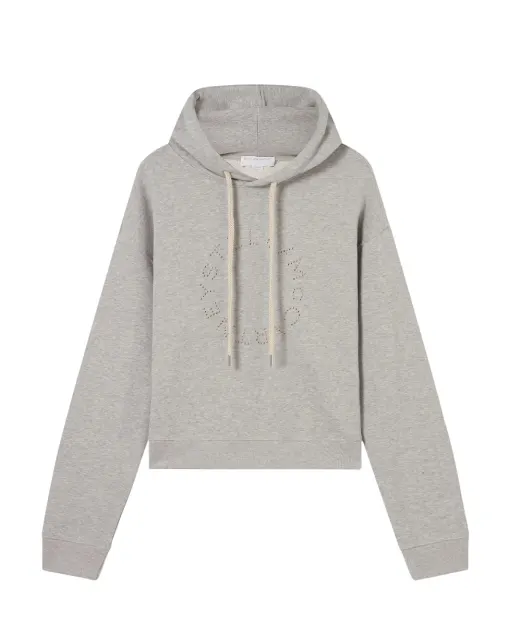 Stella McCartney Толстовка укороченная с вышитым логотипом - Артикул: 6J04343SQA25