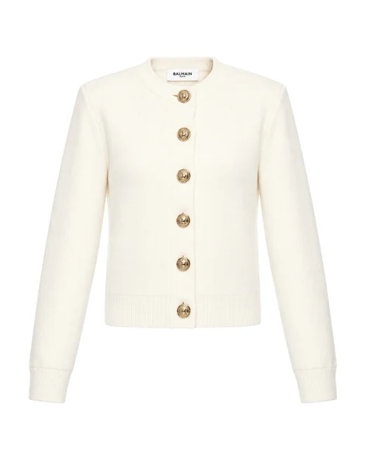 Balmain Кардиган із вовни та кашеміру - Артикул: CA0000000013