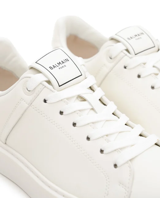 Balmain Кроссовки B-Court из телячьей кожи - Артикул: GM1VI288LVTR