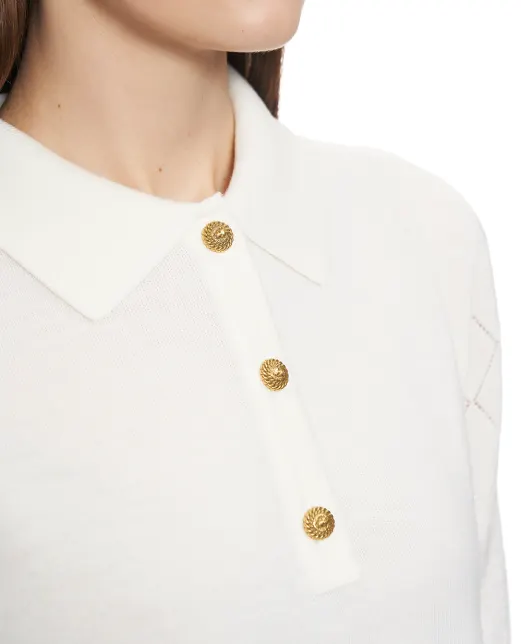 Balmain Поло з вовни - Артикул: HF1GB040KJ99