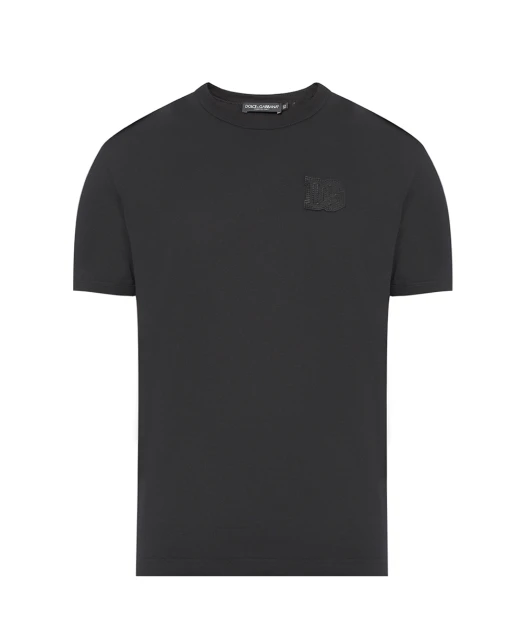 Dolce&Gabbana Футболка из хлопка с нашивкой - Артикул: G8PV1Z-G7P3N