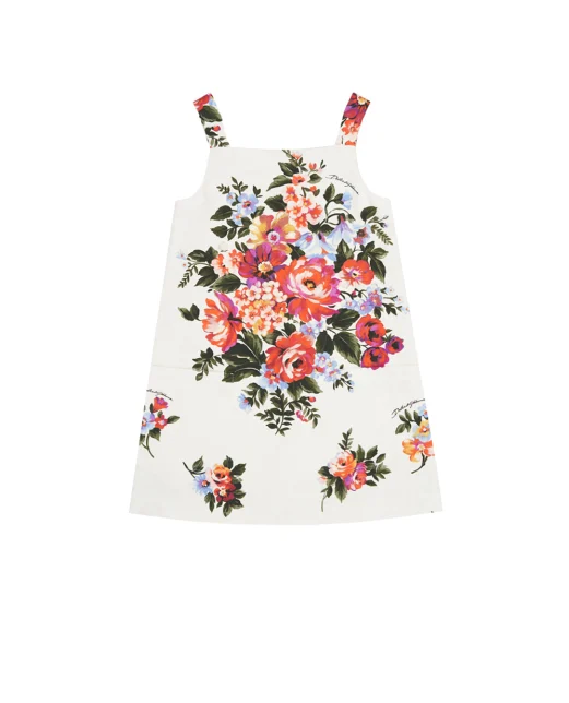 Dolce&Gabbana Детское платье с цветочным принтом - Артикул: L54DI0-FSFOZ-S
