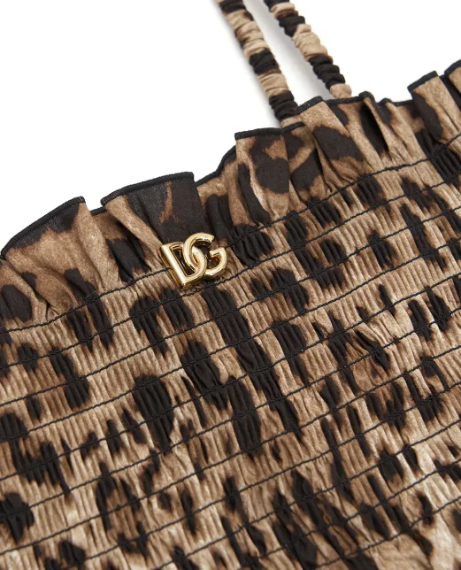 Dolce&Gabbana Детское платье с леопардовым принтом - Артикул: L53DM9-HS5E3-B