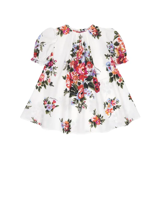 Dolce&Gabbana Детское платье с цветочным принтом - Артикул: L54DQ3-HS5UU-S