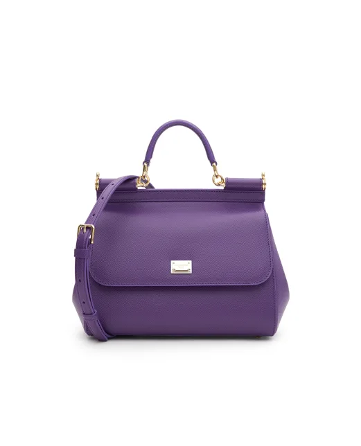 Dolce&Gabbana Кожаная сумка Sicily Large - Артикул: BB6002-B1001