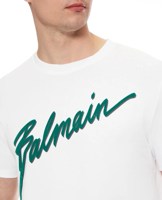 Balmain Футболка с принтом Balmain Lettre - Артикул: FH1EG000BC86