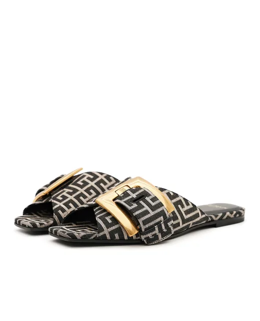 Balmain Сандалии Anthem с жаккардовой монограммой - Артикул: GN1UP158TJBM