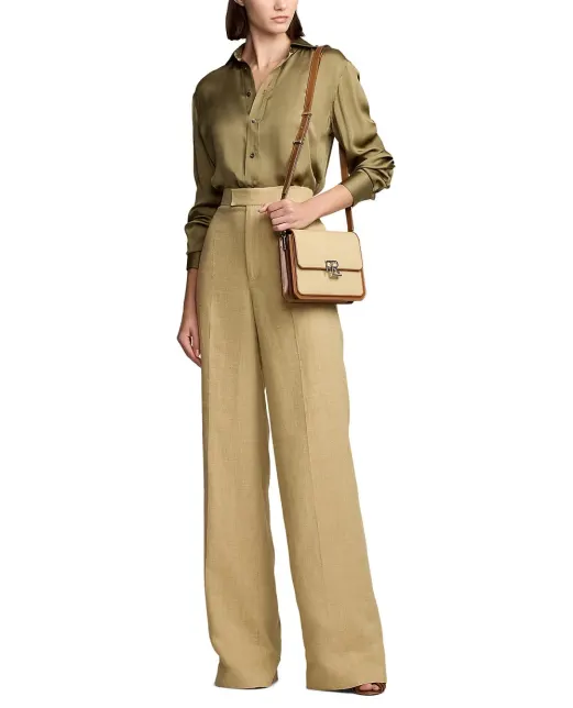 Ralph Lauren Collection Сумка-кроссбоди из холста и кожи - Артикул: 435968250001