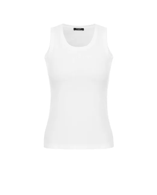 Balmain Майка в рубчик - Артикул: GF0EB075BD10