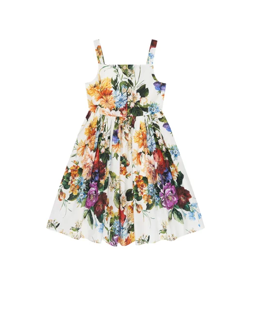 Dolce&Gabbana Детское платье с цветочным принтом - Артикул: L54DH8-HS5TV-B
