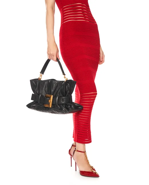 Balmain Сумка Anthem із телячої шкіри - Артикул: HN1KK990LSS6