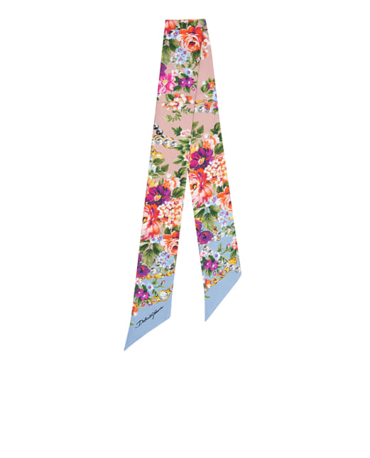 Dolce&Gabbana Повязка из шёлка с цветочным принтом - Артикул: FS215A-GDDLG