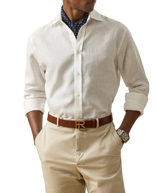 Ralph Lauren Purple Label Льняная рубашка - Артикул: 790977153003