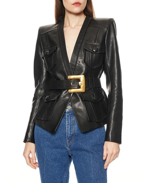 Balmain Куртка з овечої шкіри - Артикул: FF1SI630LD63
