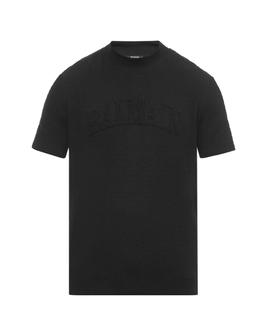 Balmain Футболка с монограммой Terry - Артикул: GH1EG200GF48