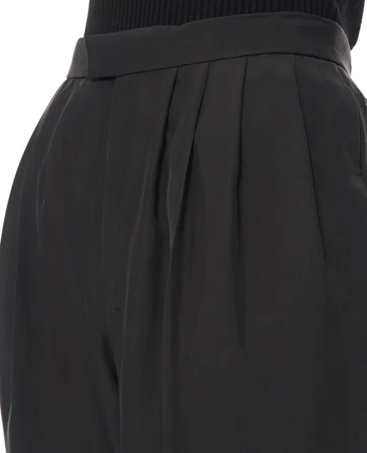 Saint Laurent Штани з шовку хаботай - Артикул: 856580-Y6J78