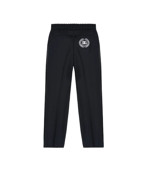 Dolce&Gabbana Детские брюки из шерсти с вышивкой - Артикул: L44P92-FU28G-B