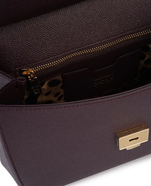 Dolce&Gabbana Кожаная сумка Sicily Large - Артикул: BB6002-B1001