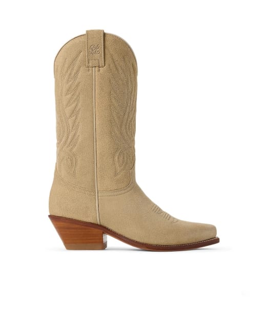 Ralph Lauren Collection Ковбойские сапоги Chilton из замши - Артикул: 800962356002