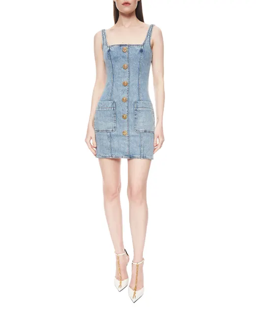 Balmain Сукня міні джинсова - Артикул: GF1R2531DG11