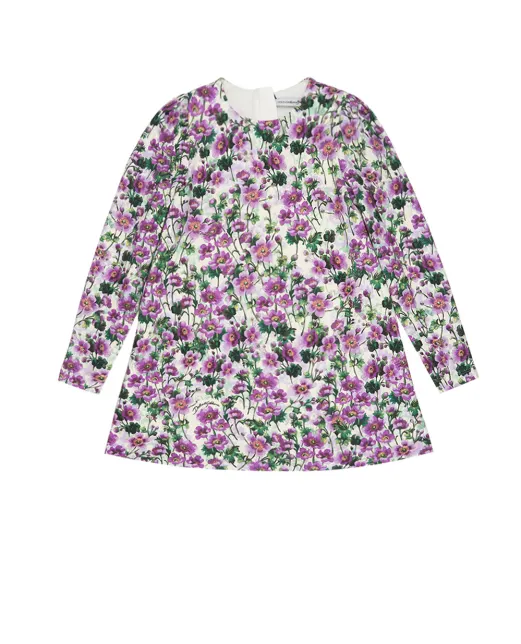 Dolce&Gabbana Детское платье с принтом фиалок - Артикул: L5JDAL-FSG81-B