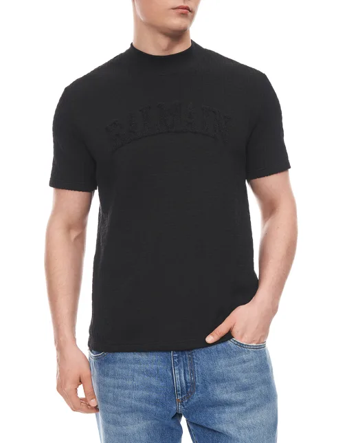 Balmain Футболка с монограммой Terry - Артикул: GH1EG200GF48