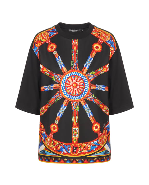 Dolce&Gabbana Футболка з принтом Carretto - Артикул: F8W13T-GDDVP