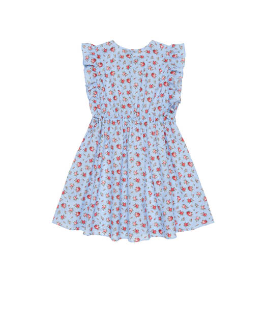 Dolce&Gabbana Детское платье из муслина в цветочном принте - Артикул: L54DR7-HS5UP-B