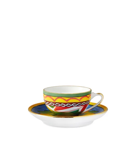 Dolce&Gabbana Кавова чашка з блюдцем із порцеляни - Артикул: TC0100-TCA16