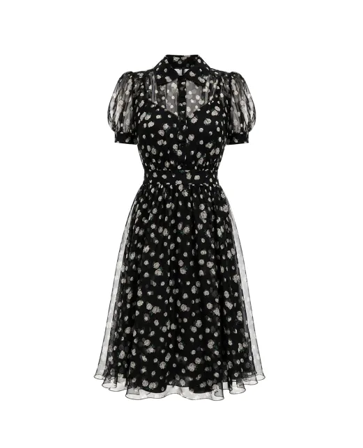 Dolce&Gabbana Сукня з квітковим принтом із шовку - Артикул: F665HT-IS12Q