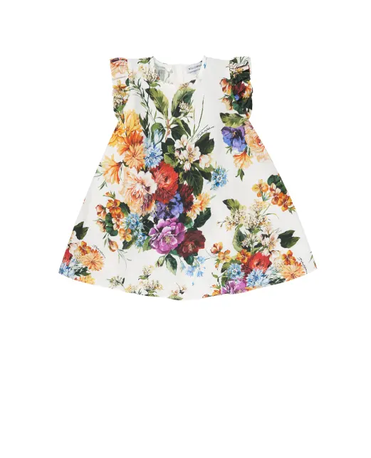 Dolce&Gabbana Детское платье с цветочным принтом - Артикул: L23DW2-HS5TW