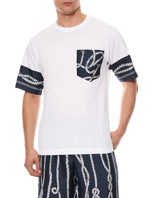 Dolce&Gabbana Футболка в морском принте (костюм) - Артикул: G8SB2T-G7QKH