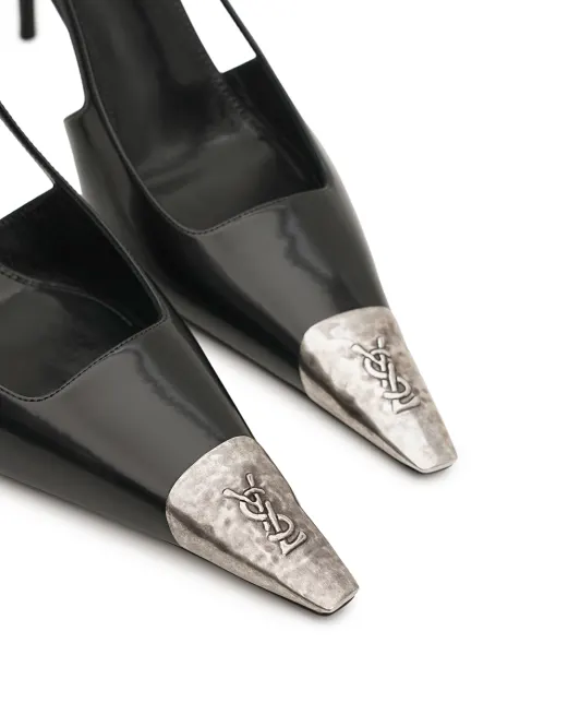 Saint Laurent Туфли-лодочки JEANNE из глянцевой кожи - Артикул: 853184-AAFAN