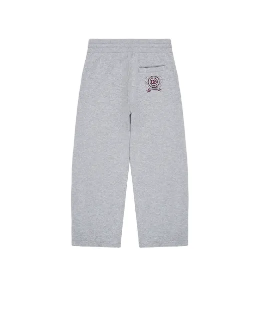 Dolce&Gabbana Дитячі спортивні флісові штани з вишивкою (костюм) - Артикул: L4JPLI-G7PUY-B
