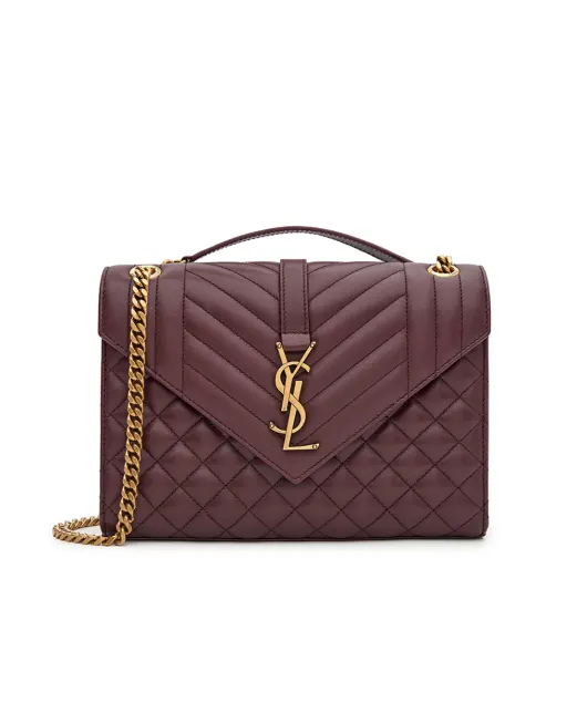 Saint Laurent Сумка Envelope Medium із овечої шкіри - Артикул: 600185-AACT7