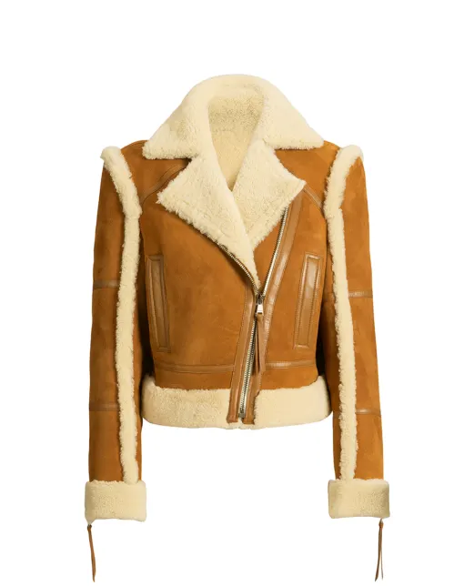 Balmain Куртка-косуха з овчини - Артикул: HF1TD245LE42