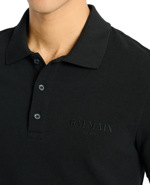 Balmain Поло с вышивкой логотипа - Артикул: HH1GB045KK24