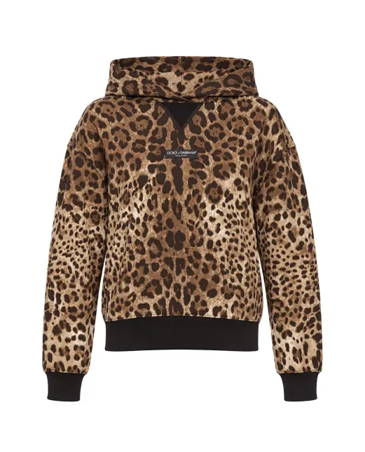 Dolce&Gabbana Худи в леопардовом принте (костюм) - Артикул: F9U48T-FS785