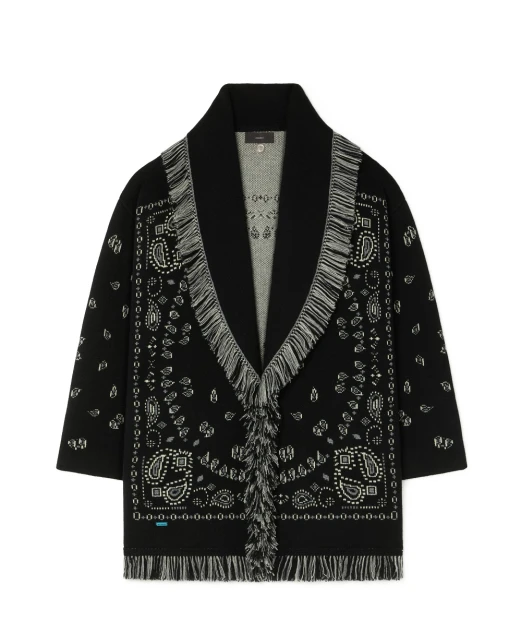 Alanui Жаккардовий кардиган Bandana з кашеміру - Артикул: LWHB064E26KNI0021084