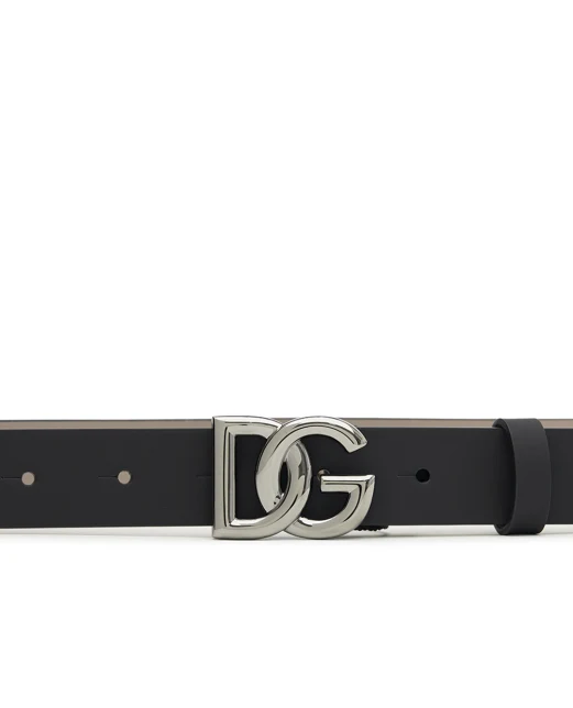 Dolce&Gabbana Дитячий ремінь із телячої шкіри з логотипом - Артикул: EC0083-A3M29