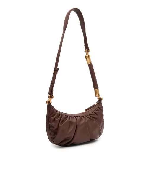 Balmain Сумка-хобо Ébène з телячої шкіри - Артикул: GN0BT048LSXP