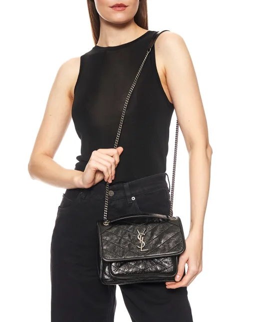 Saint Laurent Сумка NIKI baby из телячьей кожи - Артикул: 633185-0EN04