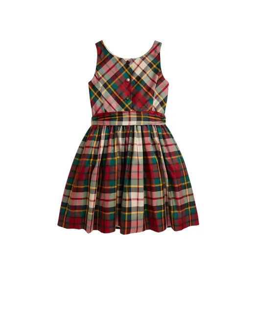 Polo Ralph Lauren Детское платье из клетчатой ​​тафты - Артикул: 313980345001