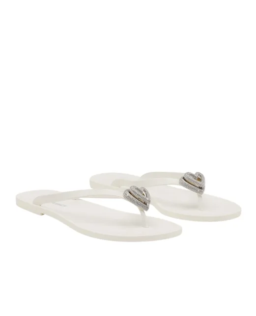 Mach&Mach Шльопанці Double Heart - Артикул: SS26-S0888-05-GUM-WHT